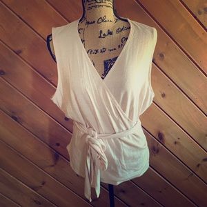 GAP Softspun Faux Wrap Sleeveless Top